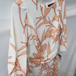 Women's Cream Blossom Ralph Lauren Midi Dress Size 2 alternative image