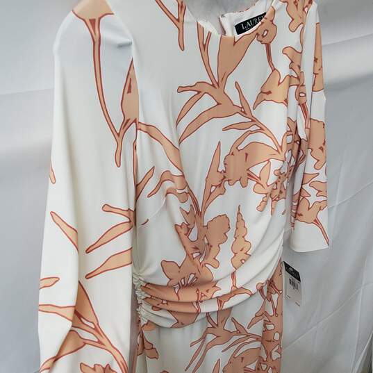 Women's Cream Blossom Ralph Lauren Midi Dress Size 2 image number 2