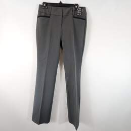 New York & Company Women Gray Straight Dress Pant Sz 6 NWT