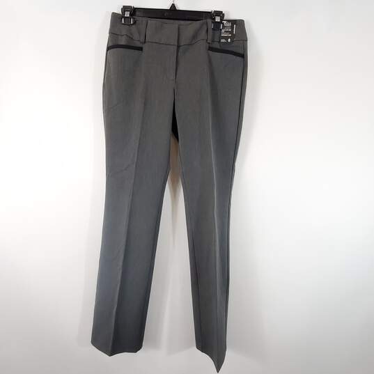 New York & Company Women Gray Straight Dress Pant Sz 6 NWT image number 1