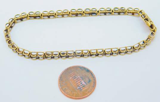 10K Yellow Gold 0.48 CTTW Diamond Tennis Bracelet 6.7g image number 5