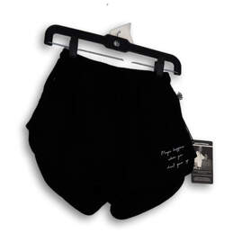 NWT Womens Black Stretch Elastic Waist Pull-On Activewear Shorts Size XS