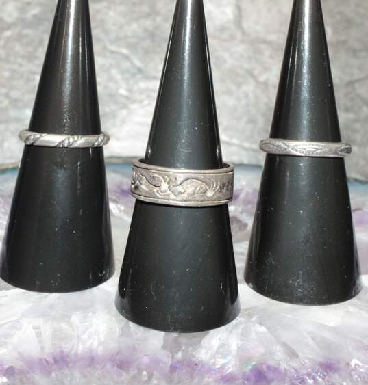 Assortment of 3 Shube Sterling Silver Rings (Size 5.75-7.50) - 8.29g image number 2