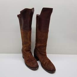 Frye Brown Suede and Leather Boots Women's size 8.5B