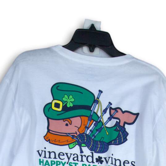 NWT Vineyard Vines Mens White Round Neck Long Sleeve Pullover T-Shirt Size Large image number 4