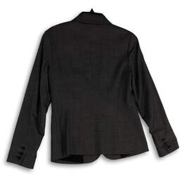 Womens Gray Long Sleeve Notch Lapel Welt Pockets Two Button Blazer Size 12 alternative image