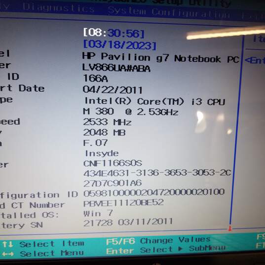 HP Pavilion g7 Intel Core i3@2.53GHz Memory 2GB Screen 17inch image number 4