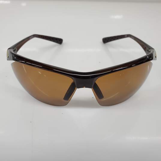 Nike Tailwind Brown Semi-Rimless Polarized Sunglasses image number 2