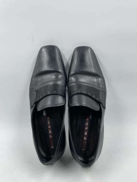 Authentic Prada Black Logo Loafers M 5.5 image number 6