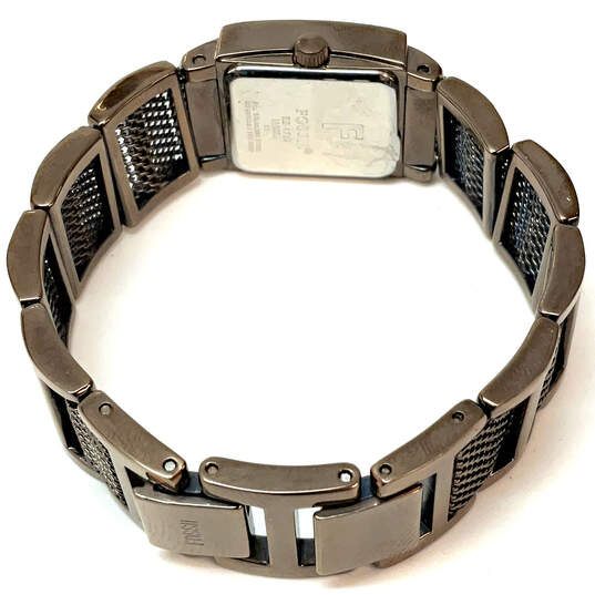 Designer Fossil ES-1720 Stainless Steel Rectangle Dial Analog Wristwatch image number 3