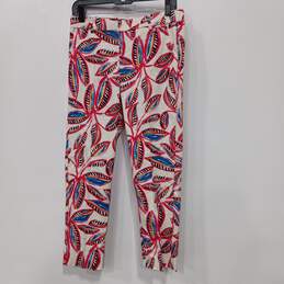 J. Crew Women's Print Skimmer Ankle Crop Pants Size 4 NWT
