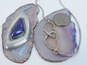 Artisan 925 Interlocking Hearts Pendant Snake Chain Necklace & Modernist Sugilite Abstract Brooch 19.5g image number 4