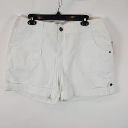 INC Women White Regular Fit Shorts Sz 14 Nwt
