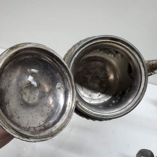 Antique Reed & Barton Silverplated Coffee Pot Creamer Sugar Bowls image number 6