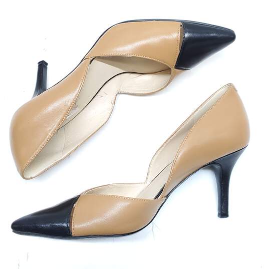 Nine West Tan Leather Heels Size 5M image number 3