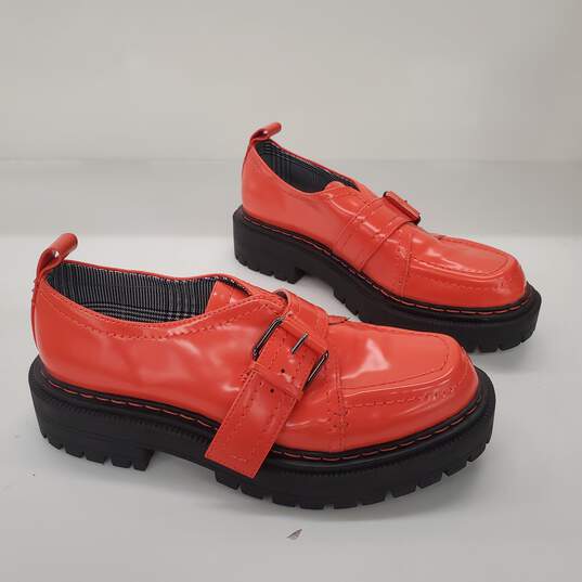 Circus NY by Sam Edelman Edelle Lug Sole Monk Strap Red Loafers Women's Size 8 image number 4