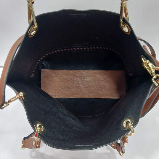 Calvin Klein Brown Tote Style Shoulder Handbag image number 4