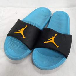 Mens Air Jordan AR6374-074 Black Open Toe Slip On Slide Sandals Size 10