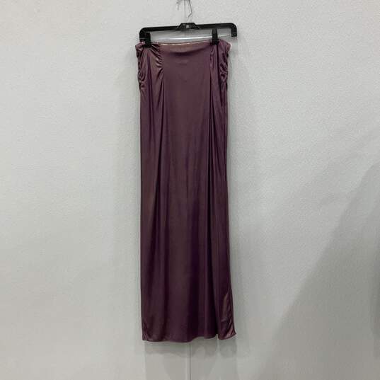 NWT Niki Womens Purple Gold Sleeveless Halter Neck Shimmer Maxi Dress Size 6 image number 3