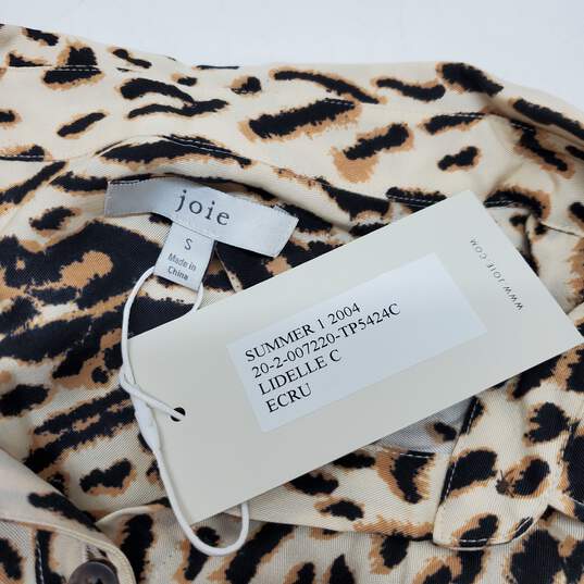 Joie Lidelle C Leopard Print Button Up Blouse Top NWT Size S image number 3