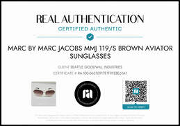 Marc by Marc Jacobs MMJ 119/S Brown Gradient Lens Aviator Sunglasses AUTHENTICATED alternative image