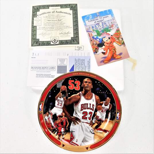 Michael Jordan "NBA Season High" Bradford Exchange Plate w/ COA image number 1