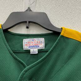 Genuine Merchandise Starter Mens Yellow Green Bay Packers Button-Up Jersey Sz L alternative image