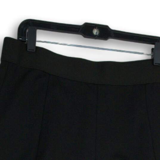 NWT Womens Black Elastic Waist Flat Front Pull-On A-Line Skirt Size 12 image number 3