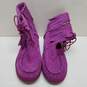 Ugg unlined purple fringe moccasins booties women's size 4 image number 1