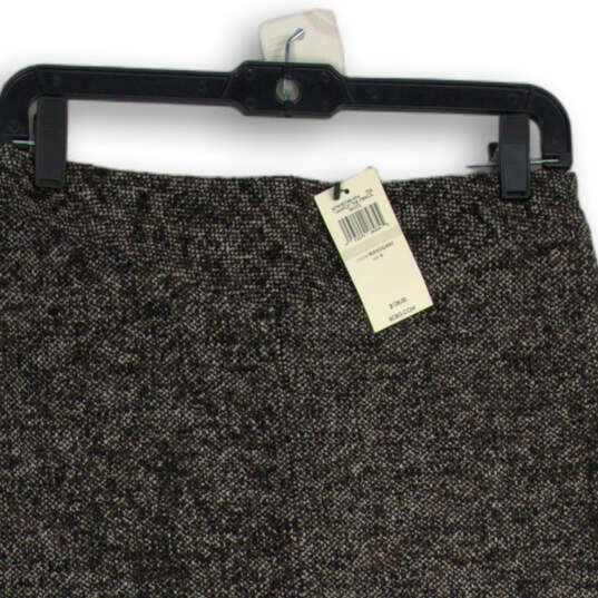 NWT Womens Brown Black Flat Front Back Zip Straight & Pencil Skirt Size 0 image number 3