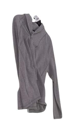 Mens Gray Long Sleeve Shawl Collar Pullover Sweater Size Medium