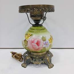 Vintage Ef Industries gone With The  Wind Style Hurricane Parlor Lamp
