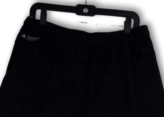 NWT Mens Black Elastic Waist Drawstring Slash Pocket Sweat Shorts Size L image number 4