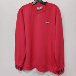 Adidas Men's Pink Pique Crew Neck Sweater Size L