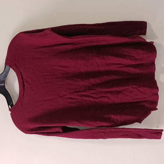 American Eagle Outfitters Red Long Sleeve V-Neck Sweater Women's Size XS image number 2