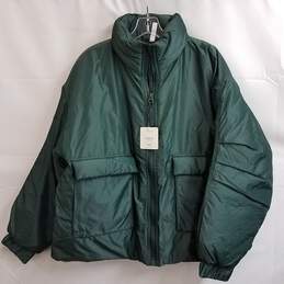 Fabletics Everpine Shine Green All-Weather Puffer Jacket Size M