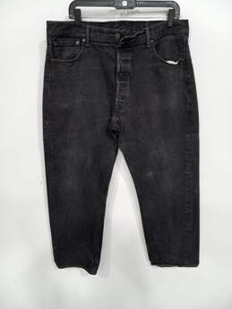 Levi's Men's 501 Button Fly Black Denim Jeans Size 38x30