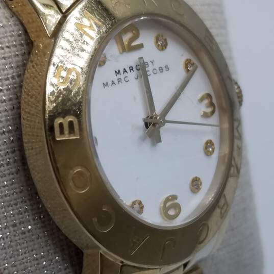 Marc by Marc Jacobs 37mm Gold Tone Case Signature Unisex Stainless Steel Quartz Watch image number 4
