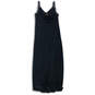 Womens Black Sleeveless Cowl Neck Beaded Pullover Maxi Dress Size 12 image number 1