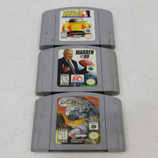 Nintendo 64 w/ 3 Games and 2 Controllers image number 13