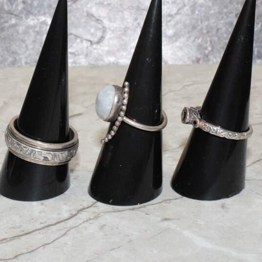 Assortment of 3 Sterling Silver Rings (Size 5.75-10.50) - 14.4g image number 3