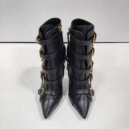 Giuseppe Zanotti Black Leather Fringe Ankle Boots Women's Size 37/US Size 6.5