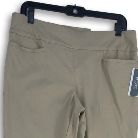 NWT Christopher And Banks Womens Taupe Khaki Shaped Fit Mid-Rise Ankle Pants 12P image number 3
