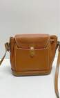 Vintage Dooney & Bourke Brown Leather Drawstring Bucket Shoulder Bag image number 2