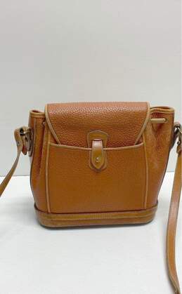 Vintage Dooney & Bourke Brown Leather Drawstring Bucket Shoulder Bag alternative image