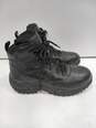 Reebok Black Leather Oil And Slip Resistant Boots Size 11.5W image number 3
