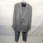 Yves Saint Laurent Vintage Men's Gray Plaid 2-Piece Set Suit Jacket & Pants image number 1