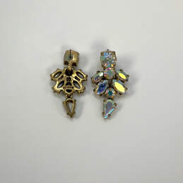 Designer J. Crew Gold-Tone Multiple Crystal Cut Stones Drop Earrings alternative image