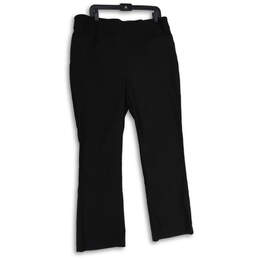 NWT Womens Black Flat Front Mid-Rise Bootcut Leg Dress Pants Size 16W