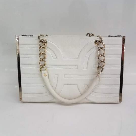 Heirloom White Leather Tote image number 1